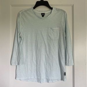 Patagonia Blue Striped Top | Size Medium